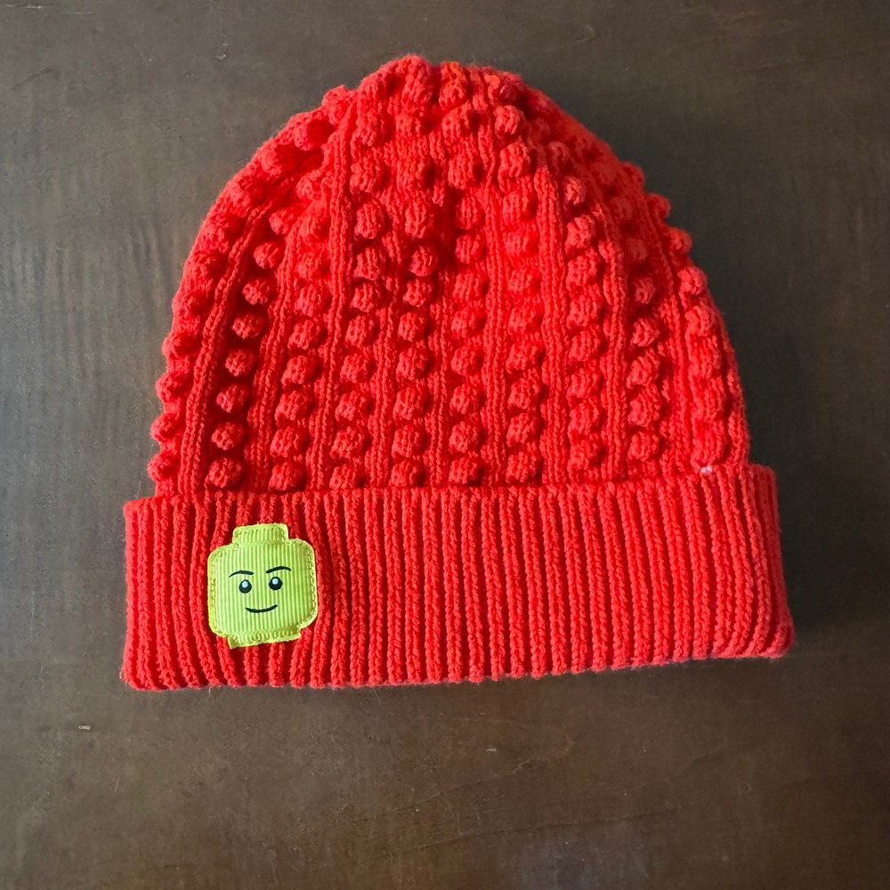 Adult LEGO Target Collection Minifigure Patch Beanie Hat One Size in Red